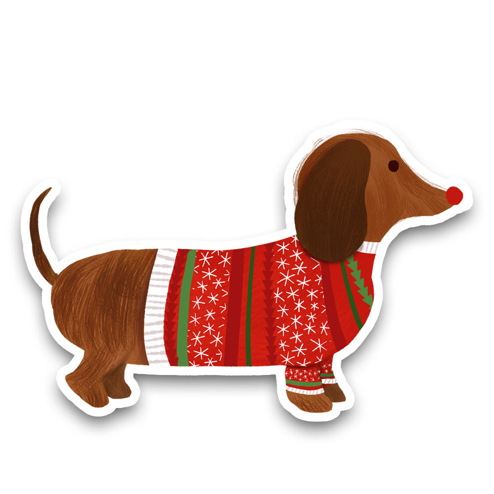 Cozy Dachshund Sticker