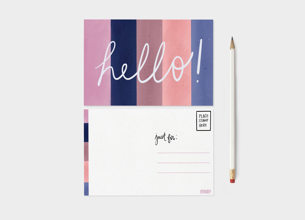 Lavender Hello Postcard Set
