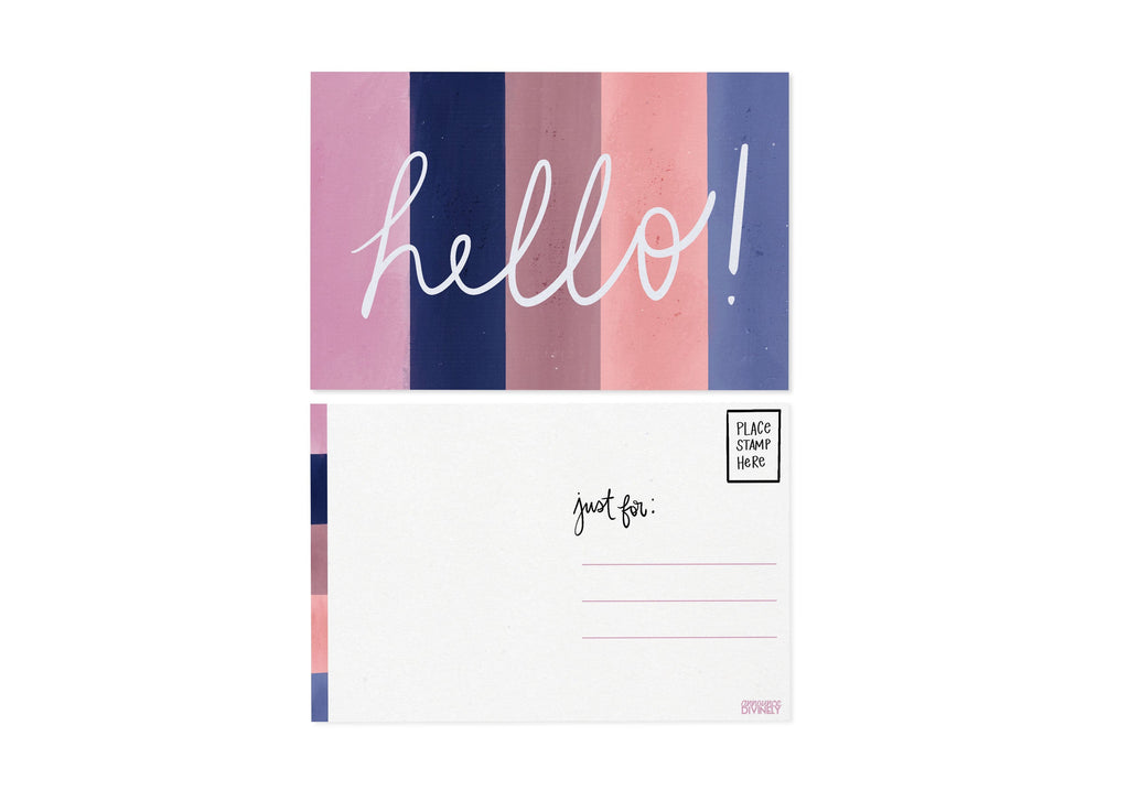 Lavender Hello Postcard Set